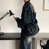 LMN アンベイブラッシュクロップオーバーデニムパンツ (3 カラー)