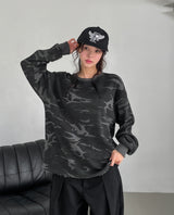 Tiff Damage Camo Waffle Sweatshirt