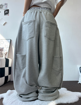 CARPENTER BIG CARGO BALLOON SIDE PINTUCK PANTS 🩶🖤🤍4COLOR