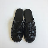 Woven leather slippers (2color)