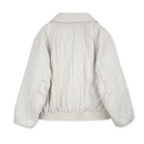 WRINCKLE COLLAR IVORY JUMPER JACKET