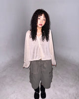 (3color) Structured Cargo Bermuda Pants