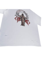ゴーテッドブレスカッティングオーバーサイズTシャツ(ホワイト)