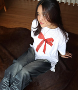 ボンリボンレースTシャツ ホワイト
