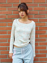 EMBLEM FLOWER L/S PINK