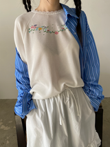 garden waffle lace T 