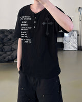 Crozen Waffle Henley Short Sleeve