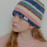 BOHEMIAN KNIT HAT (MIX PINK)