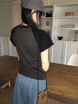 Sec 33 プリンティドセミクロップ半袖Tシャツ