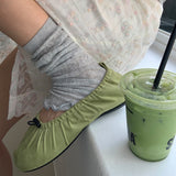 Ballet 0048. スクランチフラットシューズ - 3colors