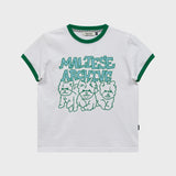 Maltese Archive Line Graphic Ringer Half Sleeve T-shirt