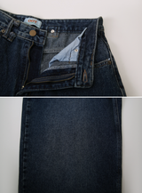 Deep Blue Balloon Wide Denim Pants