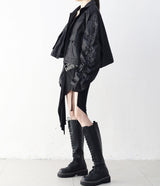 Oban shirring pocket string overfit windbreaker