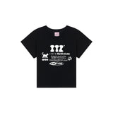 ITZ オフィシャルロゴクロップTシャツ　ブラック