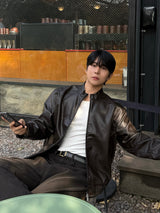 Kintz vegan leather zip-up jacket