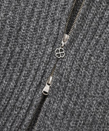 Women’s Knit Zip-Up Cardigan Charcoal