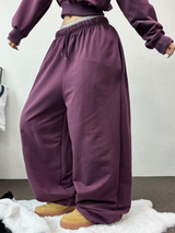 HIP PRINTING LETTERING WIDE PANTS 💟💙🩶4COLOR