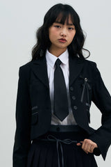 ASTRAL CROP JACKET / BLACK
