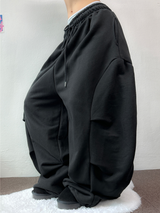 SIDE PLEAT PARACHUTE STRING BALLOON PANTS🩶🖤🤍 - 3 COLORS