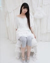 TEA DIARY V-NECK TOP / WHITE