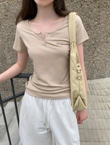 [ORIGINAL] Yupe Button Slim Short Sleeve T-Shirt