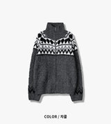 No.1024 dia wool20 KNIT ZIP-UP (3color)
