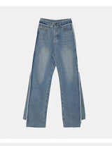 Overlock Side Cutting Denim Pants