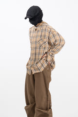 Neble Biowashing Check Shirt