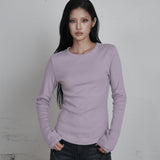 C 90S LINE BASIC LONG SLEEVE T-SHIRT_SMOKE PINK