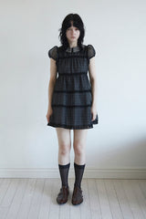 BABYDOLL DRESS IN BLACK CHECK