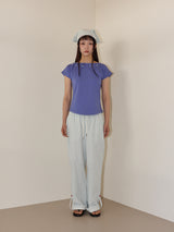 SHELL CAP SLEEVE T (BLUE)