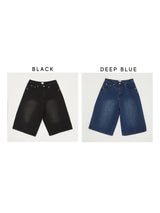 Plain Washed Bermuda Denim (2color) (No.961)