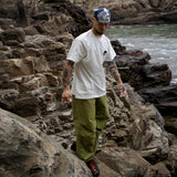 LONG BALLOON CLIMBING PANTS - OLIVE GREEN