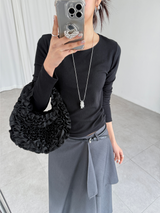 overlap button skirts (2color)
