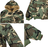 No.1507 camo&fur reversible bomber JK