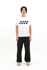  ROUX BASE SCHOOL ARGYLE TEE (WHITE)