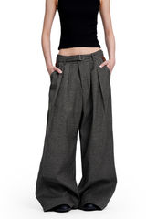 Houndstooth Pleated Trousers