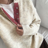 コティックボカシカラーハーフスナップボタンニット