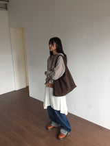 Hopper Suede Shoulder Bag (2color)