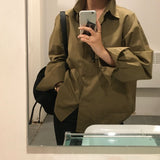 [High density fabric] ブリテンボキシーフィットオータムコットンシャツ