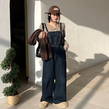 Raab waist string denim overalls