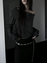 faye off-shoulder hood T (3color)