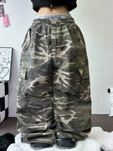 ミリタリーカーゴコットンオーバーワイドバルーンロングパンツ 🤎🩶💚3カラー