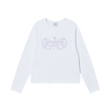 25FW WOMAN プリンセスフォント長袖Tシャツ ホワイト