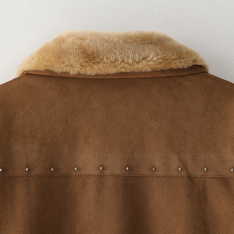 Bluesf searing suede short jacket