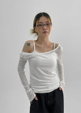 [MADE] ウィスピーテンセルバックレスユニクロ長袖Tシャツ