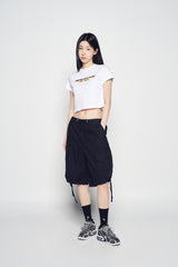 25SS フレームロゴショートクロップスリーブTシャツ ホワイト