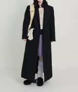 Stutch Solid Wool Long Coat (Lining Fleece-lined)