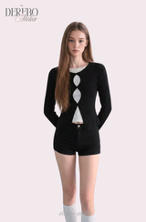 Teddy Center Dot Layered T-Shirt