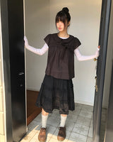 Hanyu フリルミディスカート